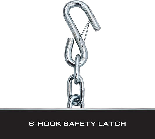 Tie Down Trailer Safety Chains with Hooks - Boat Safety Kit - 15" Towing Chain
