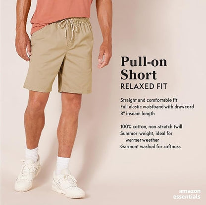 Essentials Men's 8" Inseam Relaxed-Fit Drawstring Walk Short (Available in Plus Size)