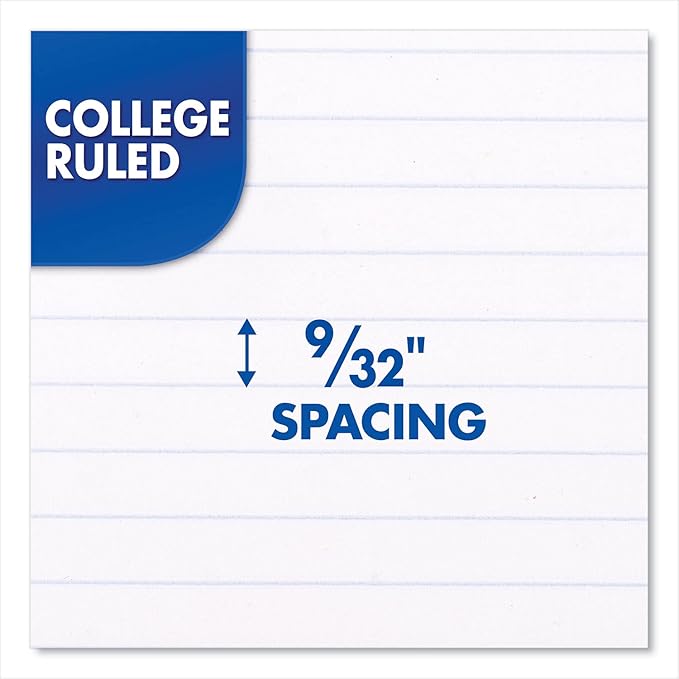 Mead Spiral Notebooks, 6 Pack, 1 Subject, College Ruled Paper, 7-12" x 10-12", 70 Sheets per Notebook, Color Will Vary (73065)