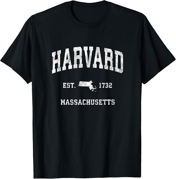 Harvard Massachusetts MA Vintage Athletic Sports Design T-Shirt