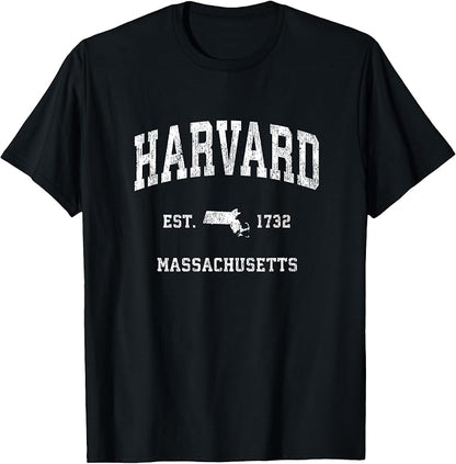 Harvard Massachusetts MA Vintage Athletic Sports Design T-Shirt