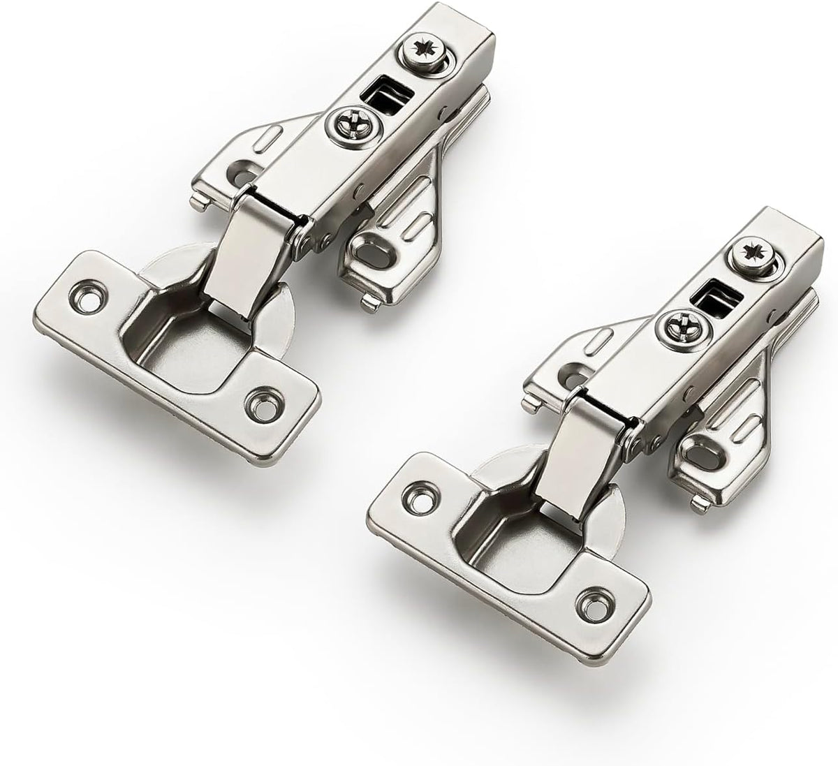 Ravinte 1 Pair 2 Packs Full Overlay Cabinet Door Hinges,105 Degree Adjustable Concealed Kitchen Cabinet Hinges Soft Close for Face Frame Cabinet