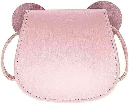 Little Girls Toddlers Mini Crossbody Shoulder Bag Coin Purse with Cute Mouse Ear Bowknot