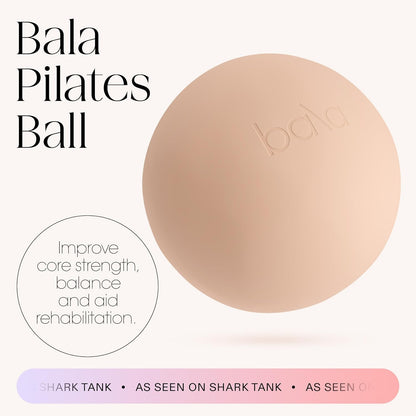 Bala Pilates Ball, Non-Weighted Exercise Ball - Small 8" Yoga Ball for Barre, Stretching, Strength & Core Training - Workout Accessory with Mini Pump for Home Gym & Fitness Routines - 100% PVC