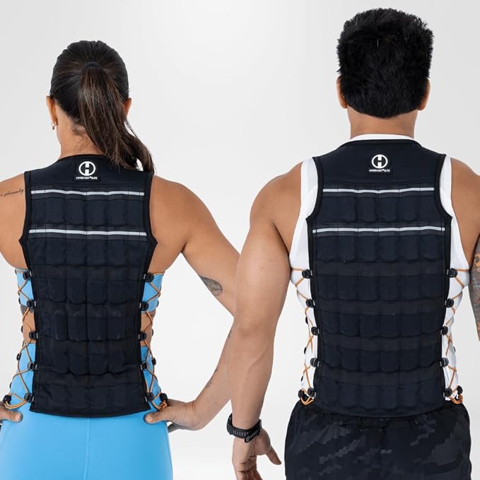Hyperwear HyperVest ELITE Adjustable Weighted Vest for Women and Men — Thin Steel Weights, Stretch CORDURA Fabric — Weight Vest for Walking, Running, Strength Training