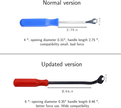 Plastic Fastener Remover Clip Removal Tool, Door Panel (Upholstery) Remover Tool for Automotive Audio Equipment, Door Panels, Trim Panels, Window Trim, Emblems, Plastic and Metal Clips