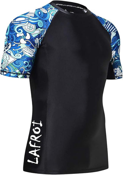 LAFROI Men's Long Sleeve UPF 50+ Baselayer Skins Performance Fit Compression Rash Guard-CLY02D