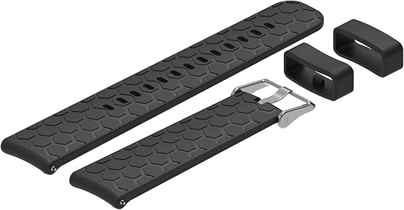 RuenTech Bands Compatible with Fossil Women's Gen 5E 42mm Watch Band, Soft Silicone Sport Wristbands for Fossil 42mm Gen 5E Smartwatch (NOT for 44mm Gen 5E) (Black)