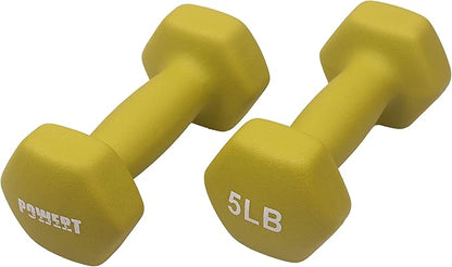 HEX Neoprene Dumbbell Coated Colorful Hand Weights in Pair