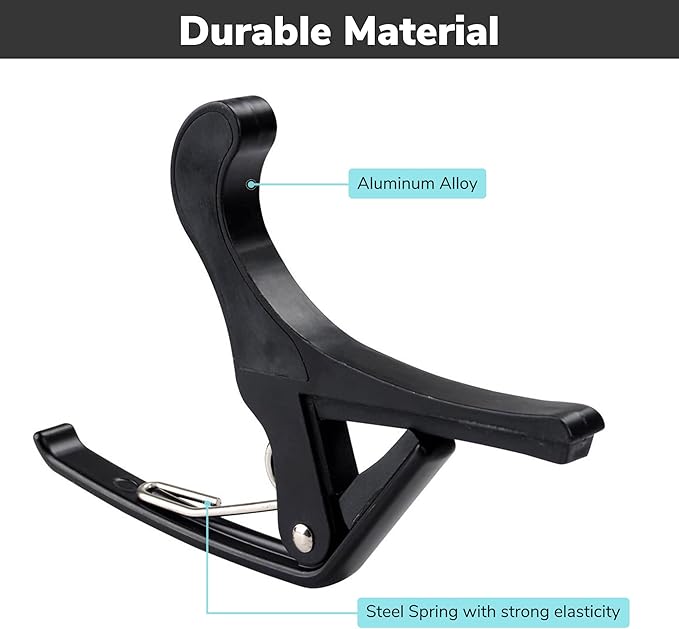 AW Guitar Capo Key for Classical Electric Acoustic Guitar Ukulele 4 to 6 Strings Guitars Aluminum New Black