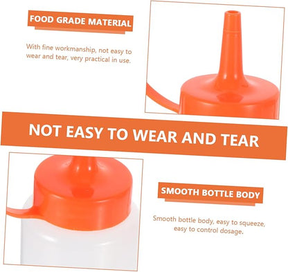 Healifty 2Pcs Squeezing Sauce Bottles Salad Dressing Dispensers Plastic Kitchen Accessories for Condiments Leakproof and Easy Pour Design
