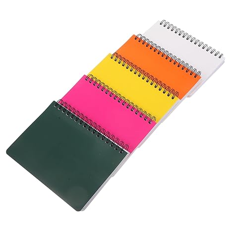 FUNOMOCYA 4pcs Mini Spiral Notebook Solid Academic Notepad for Note Taking Portable Notebooks for Students and Office Use for Daily Writing and Organizing