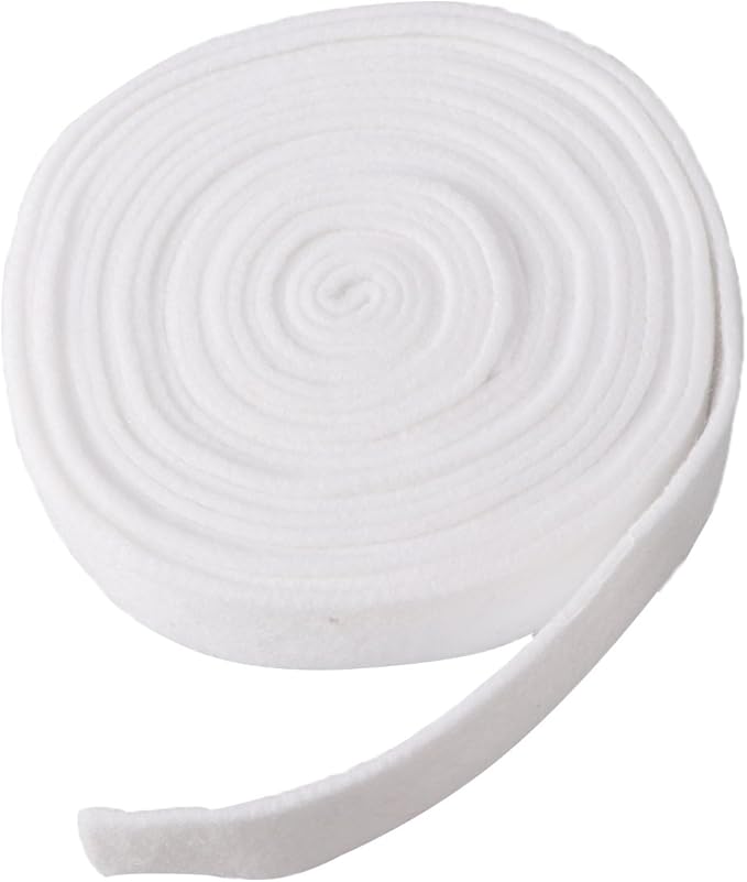 LUOEM Wool Felt Ribbon for DIY Crafts Christmas Tree Ribbon White 3cm x 500cm