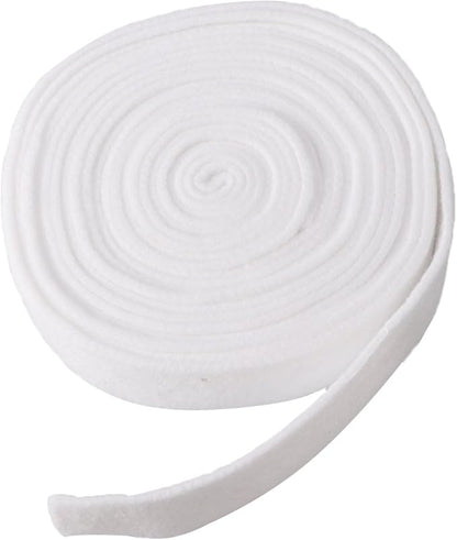 LUOEM Wool Felt Ribbon for DIY Crafts Christmas Tree Ribbon White 3cm x 500cm