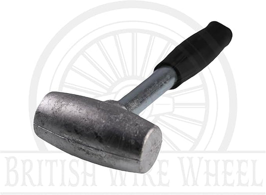 4lb Lead Hammer for Knock Off Wheels - Lead Alloy Non-Marring Automotive Dead Blow Hammer | Perfect Tool for Knock-Off Spinner Caps for Lowriders and Classic Cars with Wire Wheels