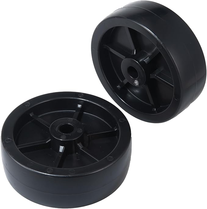 Plutreas 6-Inch Boat Trailer Jack Wheels Freight Dolly Wheel Replacement with Hardware (2 Pack)