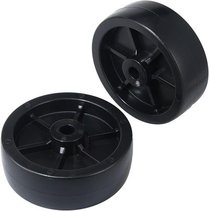 Plutreas 6-Inch Boat Trailer Jack Wheels Freight Dolly Wheel Replacement with Hardware (2 Pack)