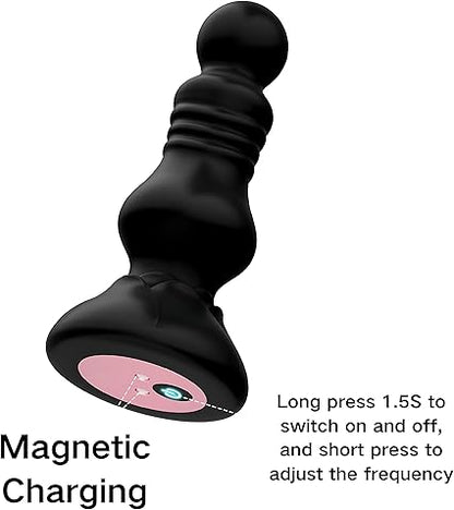 Anal Plugs Adult Sex Toys Anal Dildos,Anal Vibrator with 10 Vibrating Modes. Anal Toys Buttplug,Thrusting Vibrating Prostate Massager. Anal Vibrator for Woman and Couples(Black)
