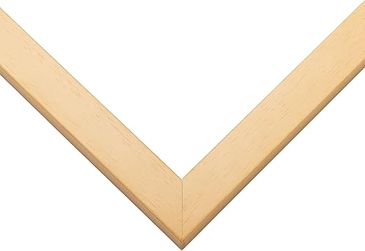 17x20 Frame Natural Wood Picture Frame | 0.75 Inch Moulding Width | Solid Wood | Complete with UV Acrylic Plexiglass, Foam Board Backing & Hanging Hardware