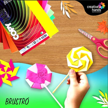 Copytinta Colour Paper A4 Size 80 GSM Mixed Bright Colours 40 Sheets Pack (10 cols X 4 Sheets) Double Side Colour for Office Printing, Art and Craft.