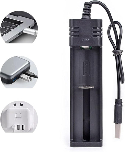 1 Slot Battery Charger Intelligent USB Charger for 18650 16340 14500 26650 Rechargeable Batteries with LED 18650 Battery Charger 1pc Rechargeable Batteries USB