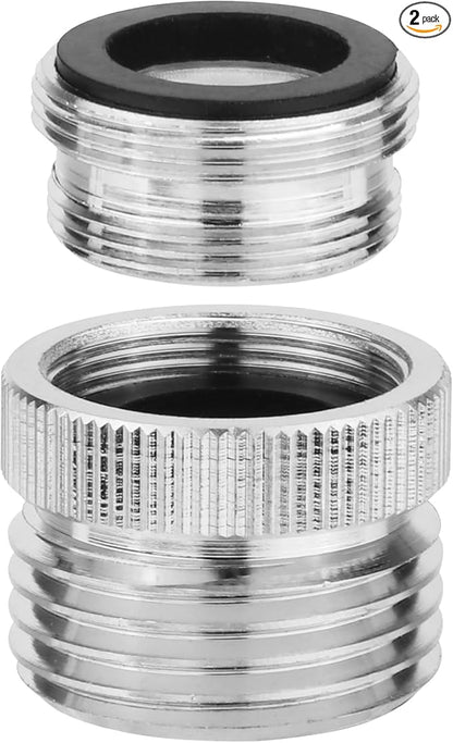Faucet adapter with aerator, 34-inch garden hose to 12 sink faucet, polished chrome faucet adapter kit for garden hose