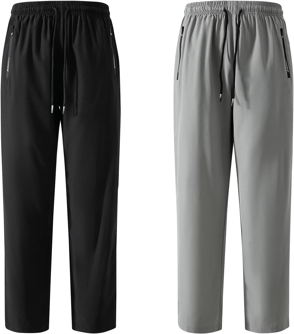 FoxQ Men's Sweatpants Quick Dry Jogger Hiking Pants with Secure Zipper Pockets Athletic Pants for Gym,Running,Workout