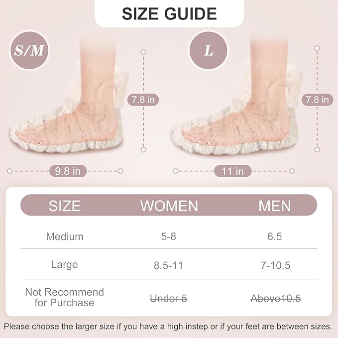 Microwavable Booties for Soothing Aching Feet, Foot Warmer for Bed, Microwave Heating Pad for Cold Day, Warmers Boots for Men & Women, Reduce Fatigue, L