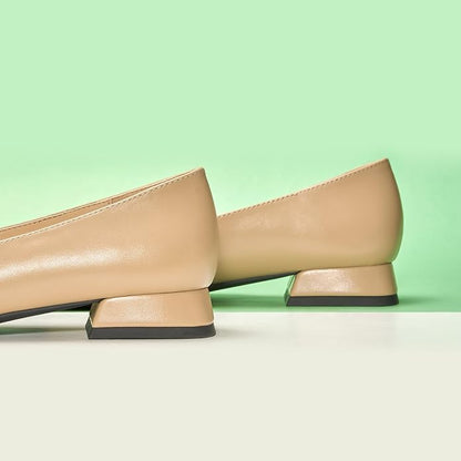 9.5 C.Paravano Flats Women | Ballet Flats | Square Toe | Dressy Casual Shoes | Two-Toned Toe, Lambskin Leather Insole, Anti-slip Grooved Sole, Classic & Chic, Comfortable Work Shoes Women, Fashion Slip On