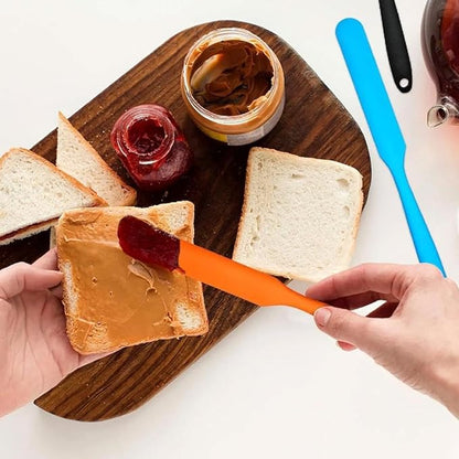 Jar Spatula, Silicone Jar Scraper with Long Handle, Heat Resistant Kitchen Spatulas, Jam Spreader for Peanut Butter Cake Cream Spatulas Mixing Scraper, Jar Blenders, Kitchen Must Have