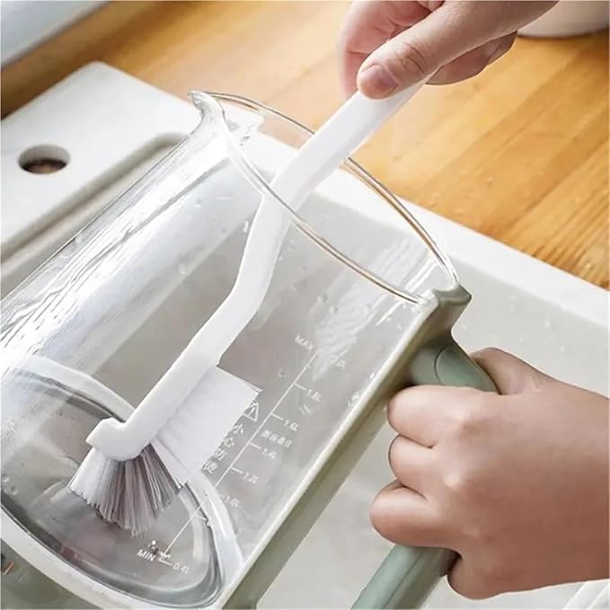Long Handle Cleaning Brush for Deep Cleaning - Versatile Cup and Wall Brush for Home and Kitchen Use