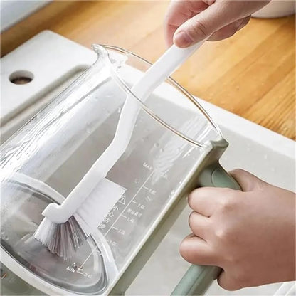 Long Handle Cleaning Brush for Deep Cleaning - Versatile Cup and Wall Brush for Home and Kitchen Use