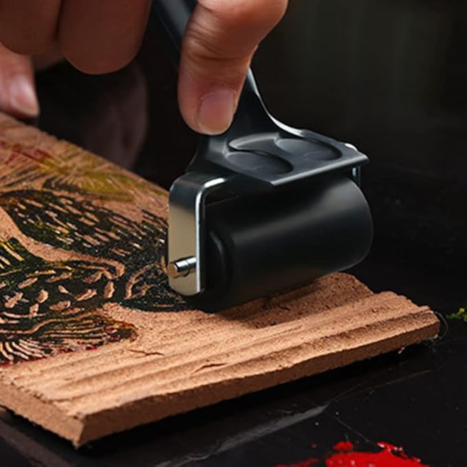 Angoily Ergonomic Handle Printmaking Roller Ink Roller Tool for Art Projects for Painting Printmaking Supplies