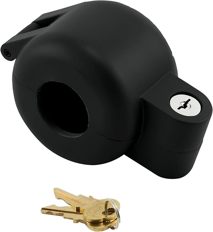 Prime-Line S 41888 Knob, Lock-Out Keyed Device, Diecast Metal, Matte Black Finish (Single Pack)