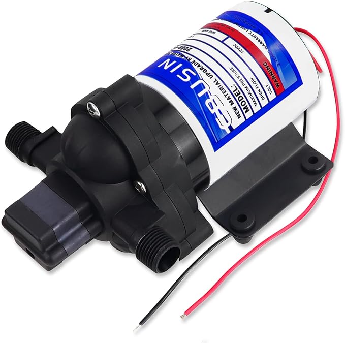 2088-422-144 RV Pump,12V 3.3GPM Diaphragm Water Pump, 45Psi 12MNPT Connection, Great for RV or Any Other Water Delivery Purpose
