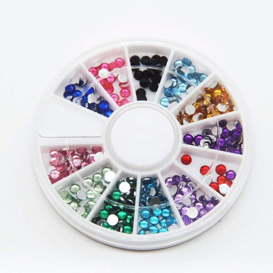RD-03246 Decor Rhinestone 2016 New12 Colors Nail Rhinestones 3mm Acrylic Nail Art Rhinestones Decoration for UV Gel Phone Laptop DIY Nail Tools