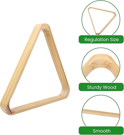 flexman Pool Ball Rack, Wooden Billiard Ball Rack, Pool Table Ball Holder Positioning Rack, Sports Supplies Accessories for for Snooker or Pool
