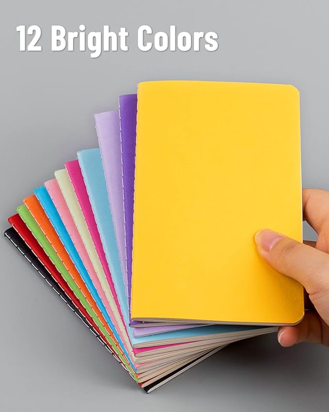 Gwybkq Small Blank Notepads Bulk 120Pcs Unlined Journals Mini Sketchbooks Pocket Notebooks for Kids Drawing, Gifts for Students and Teacher 3.5 x 5.5 Inches, 30 Sheets60 Pages