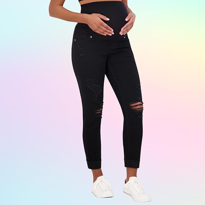 Savi Parker Women’s Maternity Jeans Over The Belly - Pregnancy Clothes for All Seasons, Maternity Pants