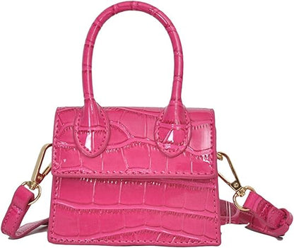 MMKJHNBHQ Women's Mini Handbag Messenger Bag Crocodile Pattern Shoulder Bag