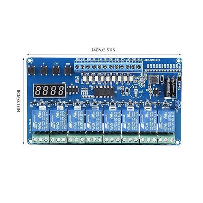 Multifunction Relay, 8-36V 8-Channel Multifunction Time Delay Relay Interface Board Module Optocoupler LED