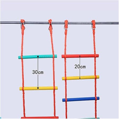 EHEIN 2M Safety Balcony Fire Ladder with Hook Reusable Multi Purpose Soft Ladder Construction Rescue Climbing (Color : Style1, Size : 30cm11.8in)