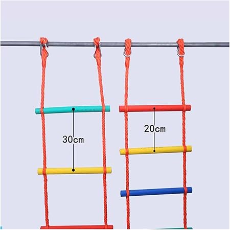 EHEIN 2M Safety Balcony Fire Ladder with Hook Reusable Multi Purpose Soft Ladder Construction Rescue Climbing (Color : Style1, Size : 30cm11.8in)