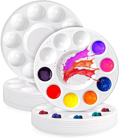 20Pcs Paint Tray Palettes, Plastic Paint Pallets, Watercolor Palette Painting Tray for Painting Party, DIY Craft and Art Painting