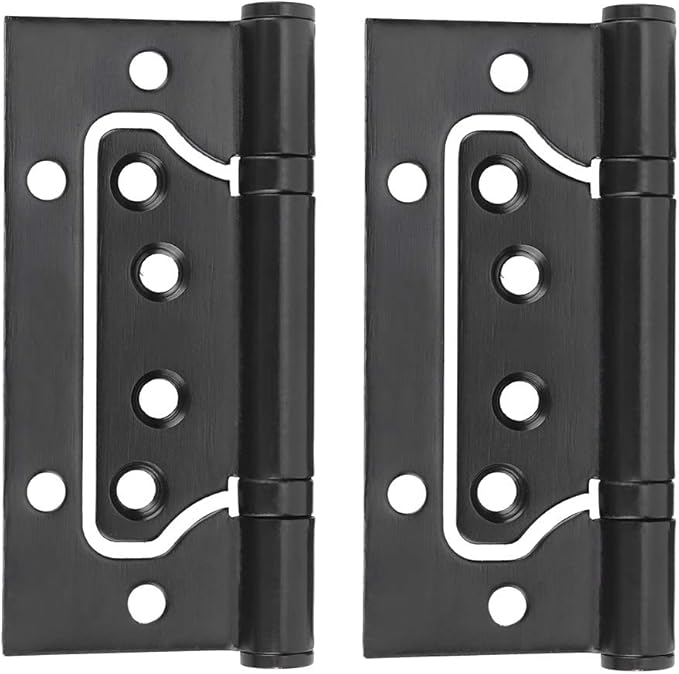 304 Stainless Steel Door Hinge Concealed Butt Hinge Black Furniture Hardware Cabinet Accessories