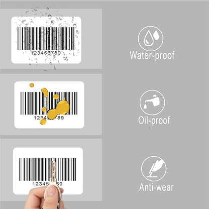 HYBSK 3x2 inch Direct Thermal Label Paper for Barcodes, Address, Compatible with Rollo Label Printer  Zebra Desktop Printers (3"x2",White)