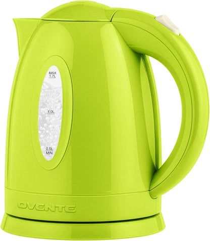 Electric Kettle, 1.7L Fast Boiling Water Heater for Coffee or Tea, BPA Free with Water Level Gauge, Auto Shut-Off, Boil-Dry Protection, Indicator Light and Removable Filter, Green KP72G