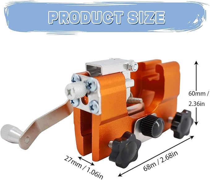 Eztronics Corp Chainsaw Sharpener,Chainsaw Sharpening Jig Hand-Cranked Chainsaw Sharpener Kit Suitable For All Kinds Of Chain Saws Chain Saw Shaperener Tool (Orange)