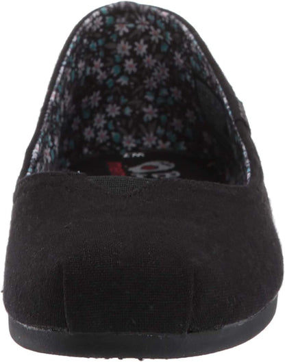 Skechers Women's Bobs Plush-Linen Back Ballet Flats