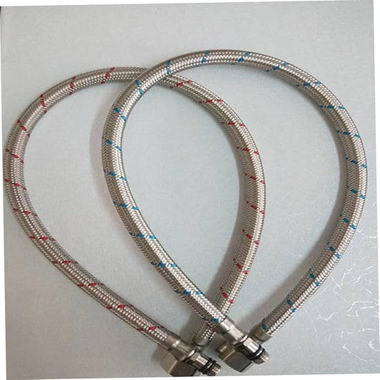 Stainless Steel Water Inlet Pipe Set 80cm Rv Drinking Water Hose Durable Faucet Hose Connector